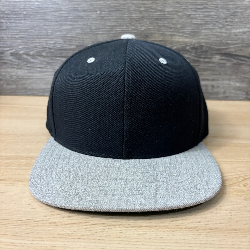 Lids Hat Cap Snap‎ Back Black Gray Blank Adjustable